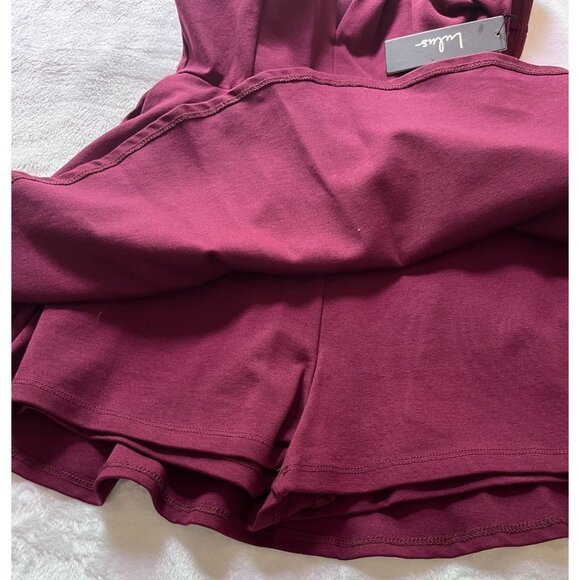 Lulus I Feel Good Skort Dress Women's Small Burgundy Fit & Flare Sleeveless - Picture 11 of 12